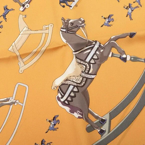 Hermes Carre 90 Raconte Moi le Cheval Talking About Horses Brown Shoulder Bag - Picture 5 of 8
